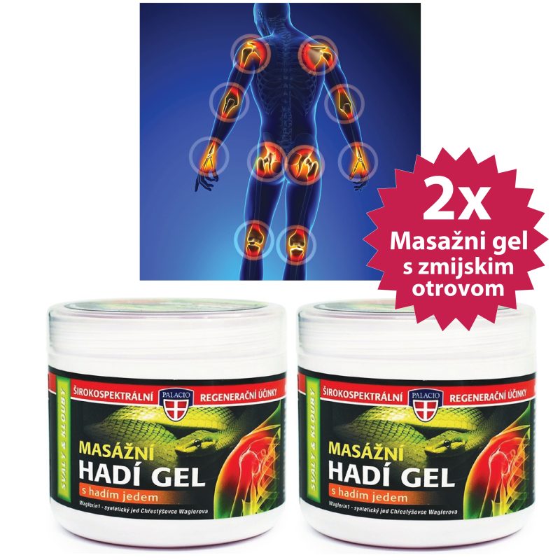 2x Masažni gel s zmijskim otrovom 600 ml.