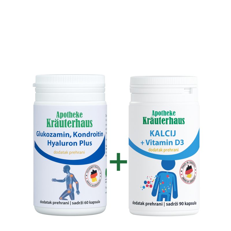 Set Glukozamin, Kondroitin, Hijaluron Plus & Kalcij + Vitamin D3